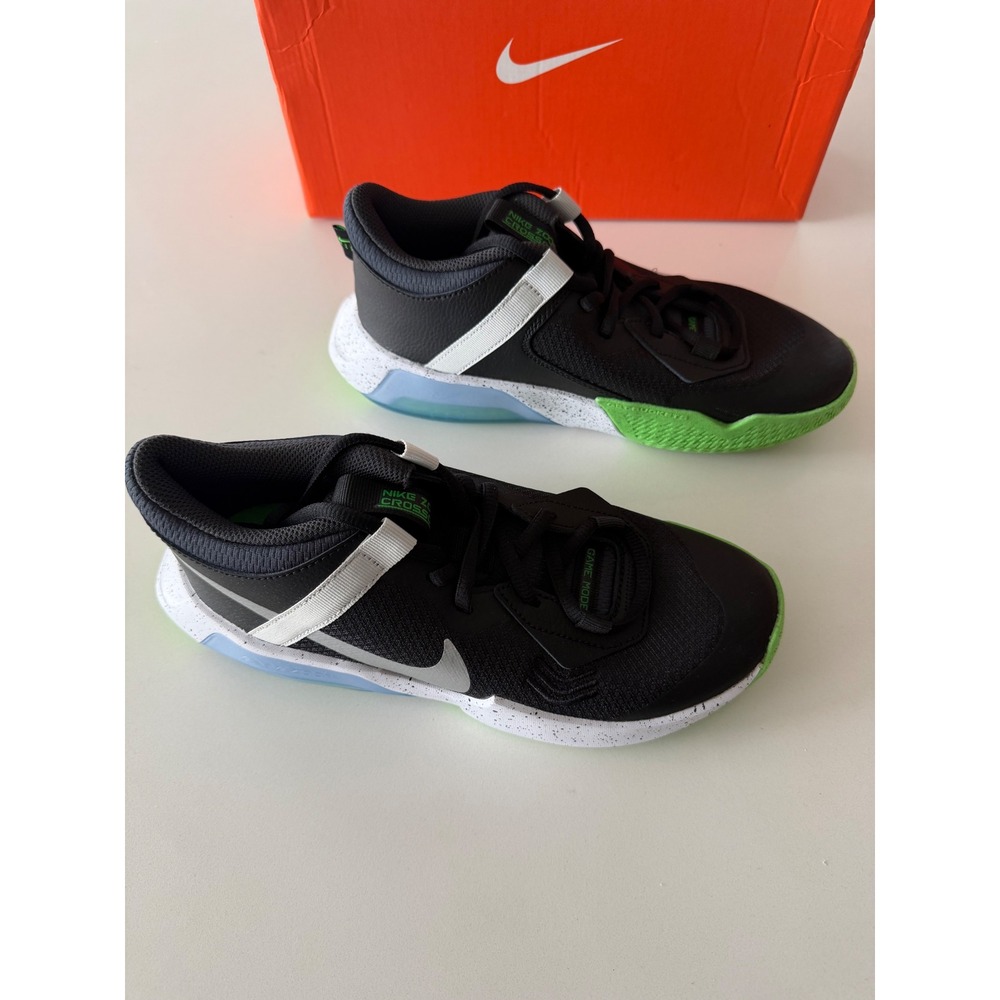 Nike Basketball Shoes Youth 6Y Zoom Crossover Black Green DC5216-001 Excellent